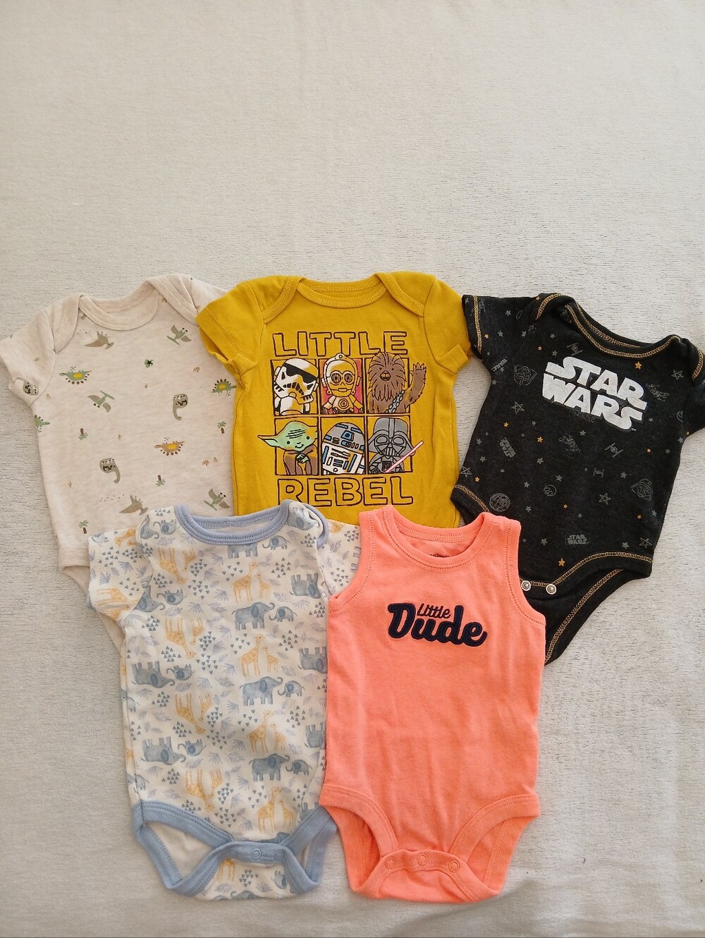 Bundle Boys 3 Month Short Sleeve Bodysuits Star Wars Sterling Le Top Bebe Carter